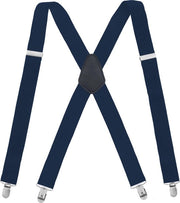 Cinturone per Uomo, Cinturone elastico adattabile, Cinturone a X per Uomo, Moda Adulto 4 Clip Cinturone a Croce - Blu Marino