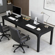 Tavolo rettangolare moderno 200x70x75 cm per 6-8 persone, piano MDF e struttura in metallo