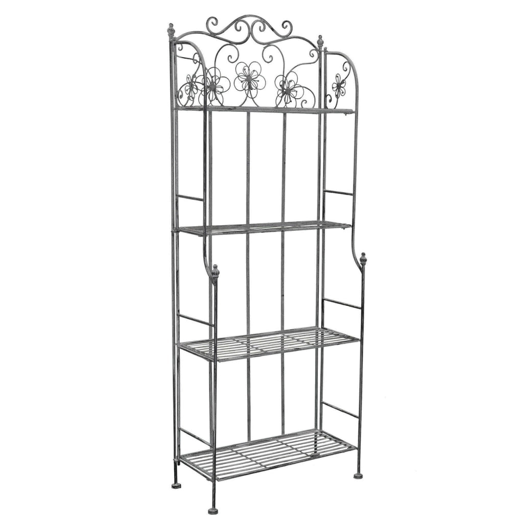 Eatagere 4 piani bianco ossidato in Acciaio cm 60x31x158 - NARDI