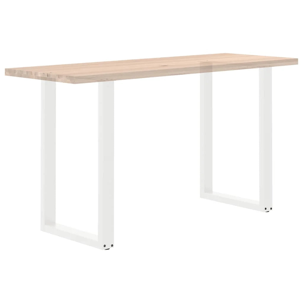 Set di 2 gambe per tavolo da bar a forma di U 60 x 90 cm design moderno con piedini regolabili acciaio bianco 02_0057465