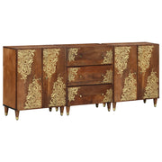 Set Mobili Bagno  3 Pezzi Legno Massello di Mango