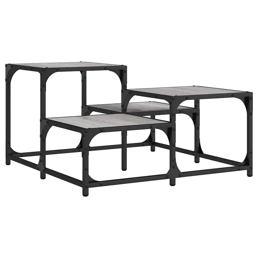Tavolino da salotto | Tavolino da caff¨¨ | Tavolino da Soggiorno Grigio Sonoma 68x68x40 cm Legno Multistrato
