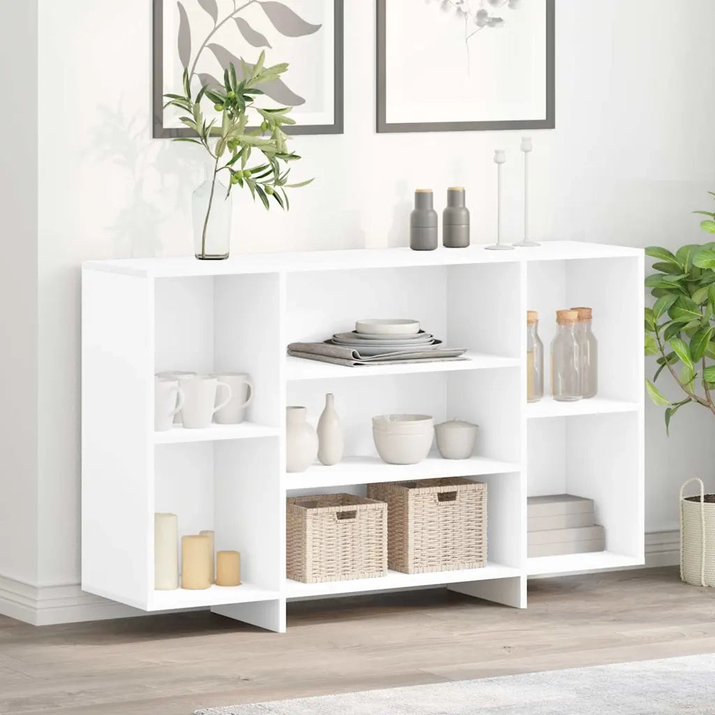 Credenza | Madia | Buffet da pranzo | Armadio da pranzo Bianca 120x30x75 cm in Legno Multistrato