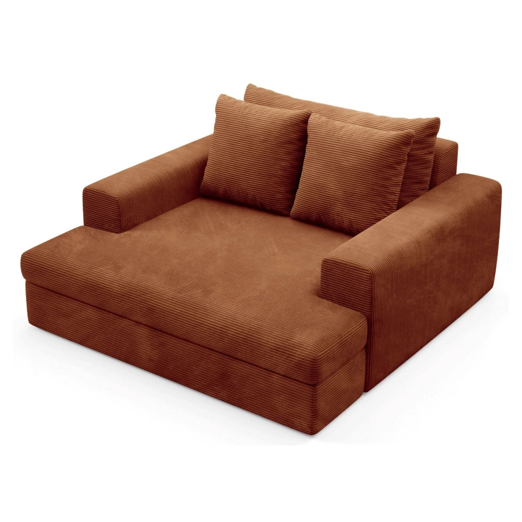 Comazzo, Divano Fisso 2 Posti Cuscini Sfoderabili, 162x167x86h cm Arancione