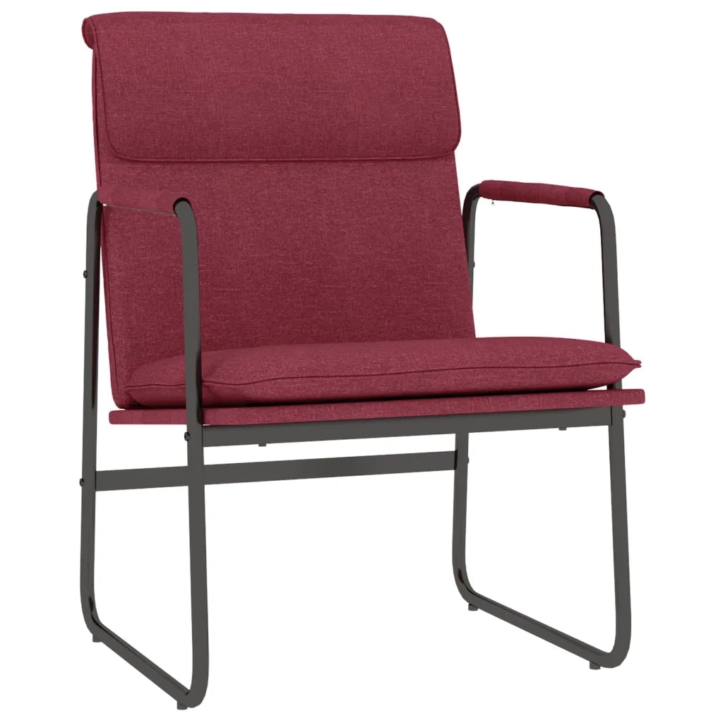 Sedia Lounge Rosso Vino 55x64x80 cm in Tessuto cod mxl 14873