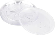 Piatti dessert in plastica trasparente premium dura, piatti per piccoli ricevimenti, 19 cm - Solido e riutilizzabile - Matrimoni, compleanni, battesimi, Natale, barbecue, feste