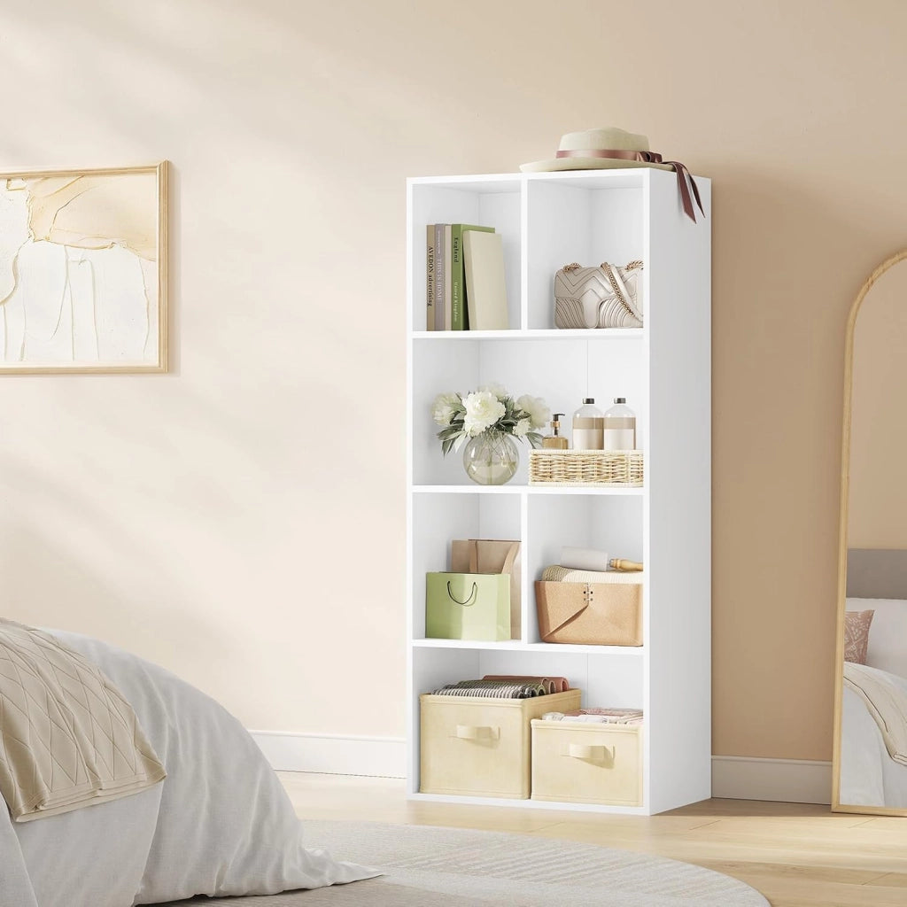 Libreria a 6 Cubi Mensola di Legno Scaffale da Esposizione per Casa e Ufficio Porta Libri SK005ws