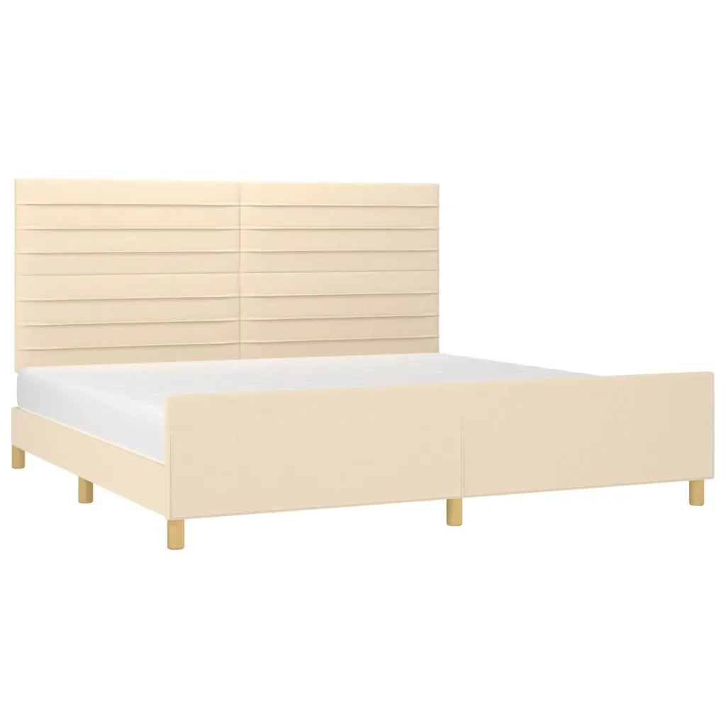 Giroletto senza Materasso Crema 200x200 cm in Tessuto