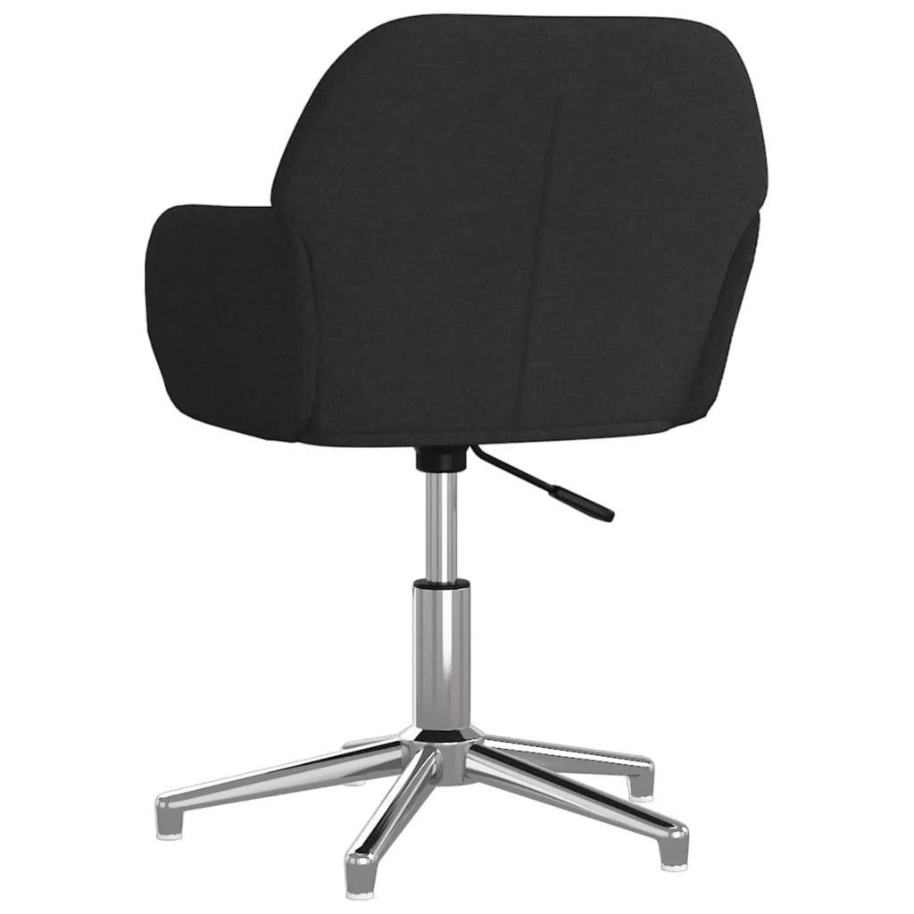 Sedia poltrona girevole ufficio computer studio tessuto nero 02_0024161