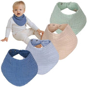 Set di sciarpe per bambini biologico OEKO-TEX (4 pezzi): sciarpa triangolare per bambini invernale + estiva | copriscarpe per neonati - bambini di 4 anni: morbido e assorbente