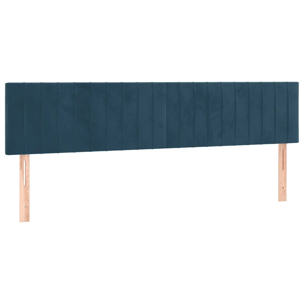 Testiera 2 pz-Set di 2 Testata-Testiera Decorativa Blu Scuro 80x5x78/88 cm in Velluto 558425