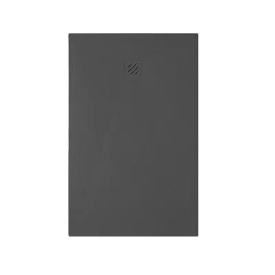 Piatto doccia 70x120 cm antracite effetto pietra in resina riducibile Karen