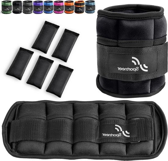 Maniglie per pesi regolabili 10 kg-46 kg - Pesi per fitness, camminata, corsa - 2 pezzi