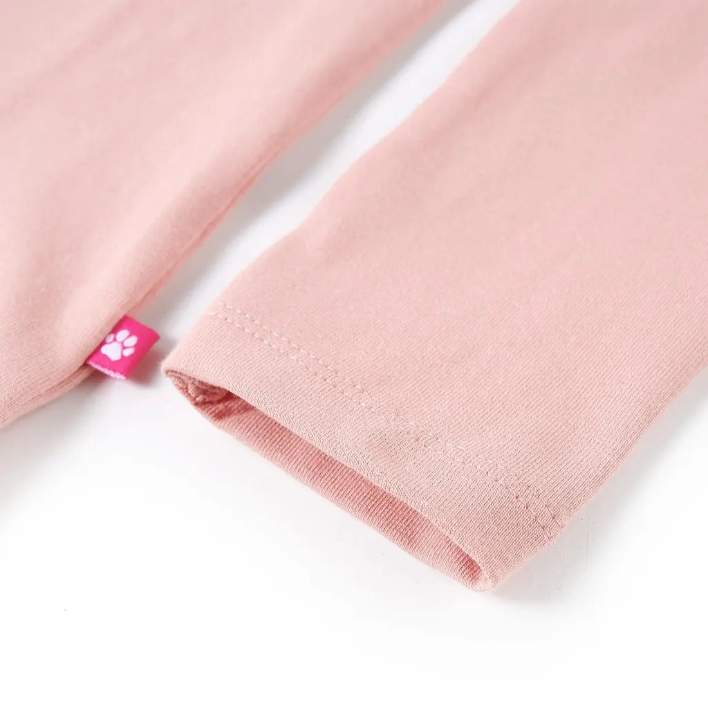 Maglietta Bambina Maniche Lunghe Rosa Chiaro 128 14087