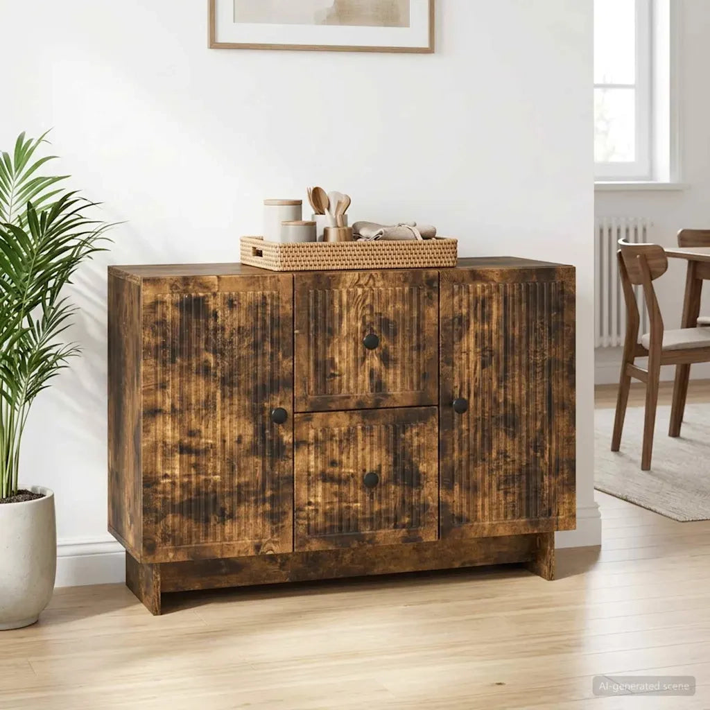 Credenza Rovere Fumo 89 x 34,5 x 60 cm Legno ingegnerizzato 893970