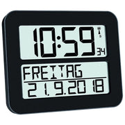 TFA 60.4512.01 TIMELINE MAX Orologio da Parete Digitale Radiocontrollato con Display Gigante e Data Completa colore Nero