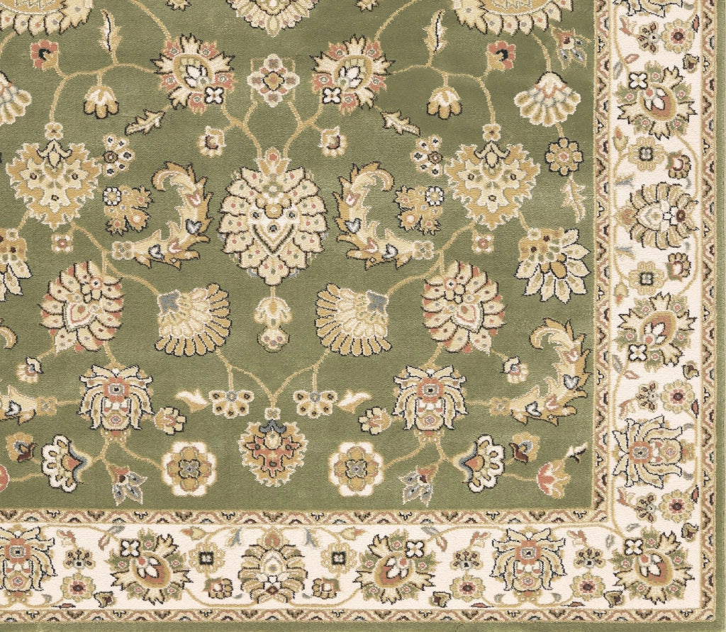 Parure di tappeti BABIL (1pz cm.80x150 + 2pz cm.60x110) trsi scendieletto disegno classico orientale colore verde e crema