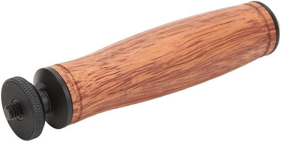 Maniglia per Fotocamera - Stabilizzatore Robusto - Manico in Legno - Antiscivolo - Filo di Viti 1/4 Pollici - Progettazione Ergonomica - Struttura Metallica - Stabilizzatore per Fotocamera