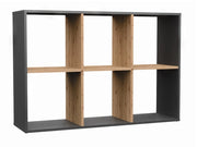 Scaffale MALAX 2x3 antracite rovere artisan libreria moderna