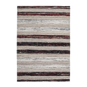 Tappeto Evita 200 Kilim in Lana e Seta Bianco e Nero
