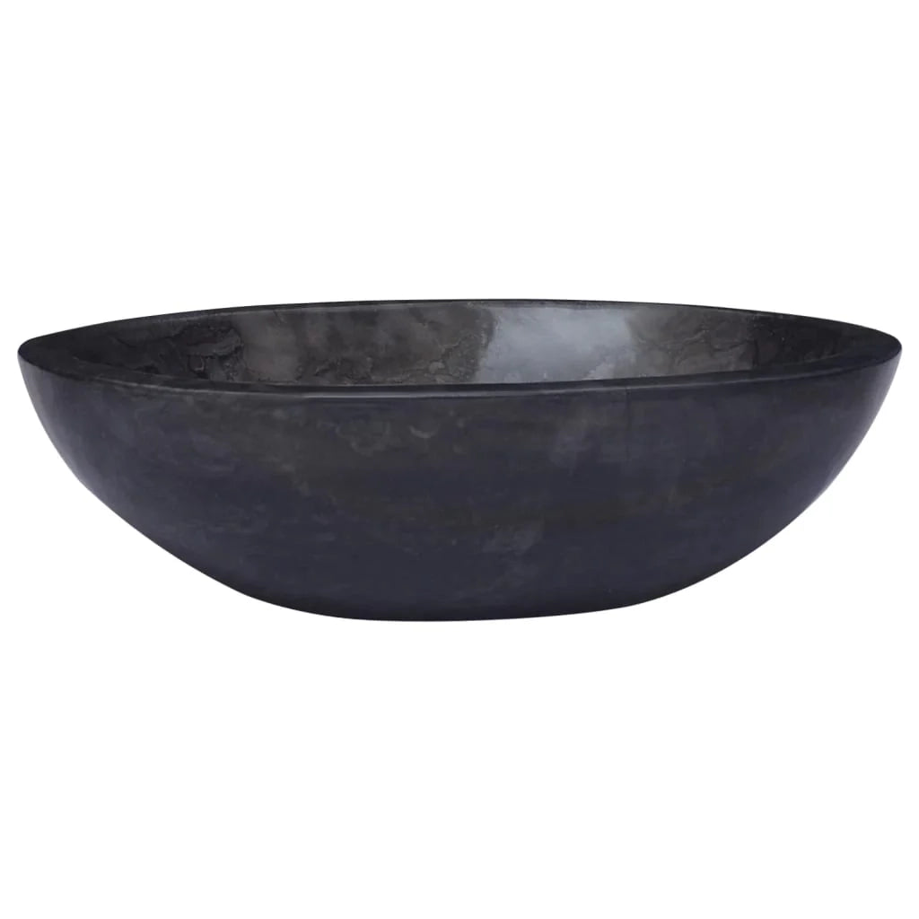 Lavandino da bagno lavabo da appoggio lavabo da WC lavabo da bagno lavabo da interno 53 x 40 cm marmo nero 02_0002816