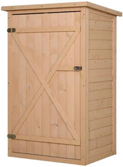 Cassa da Giardino in Legno - Resistente alle Intemperie - Progettata per un Design Compatto - Spazio di Stoccaggio con Pannelli - 75x56x115 cm