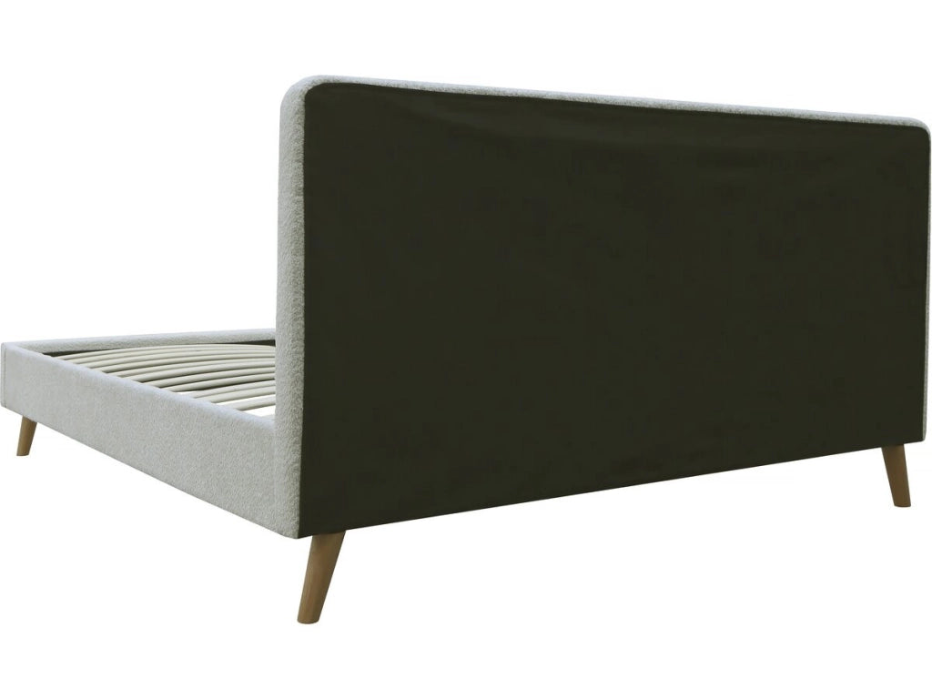 Letto in tessuto riccio "Nemo" 140x190 - Crema