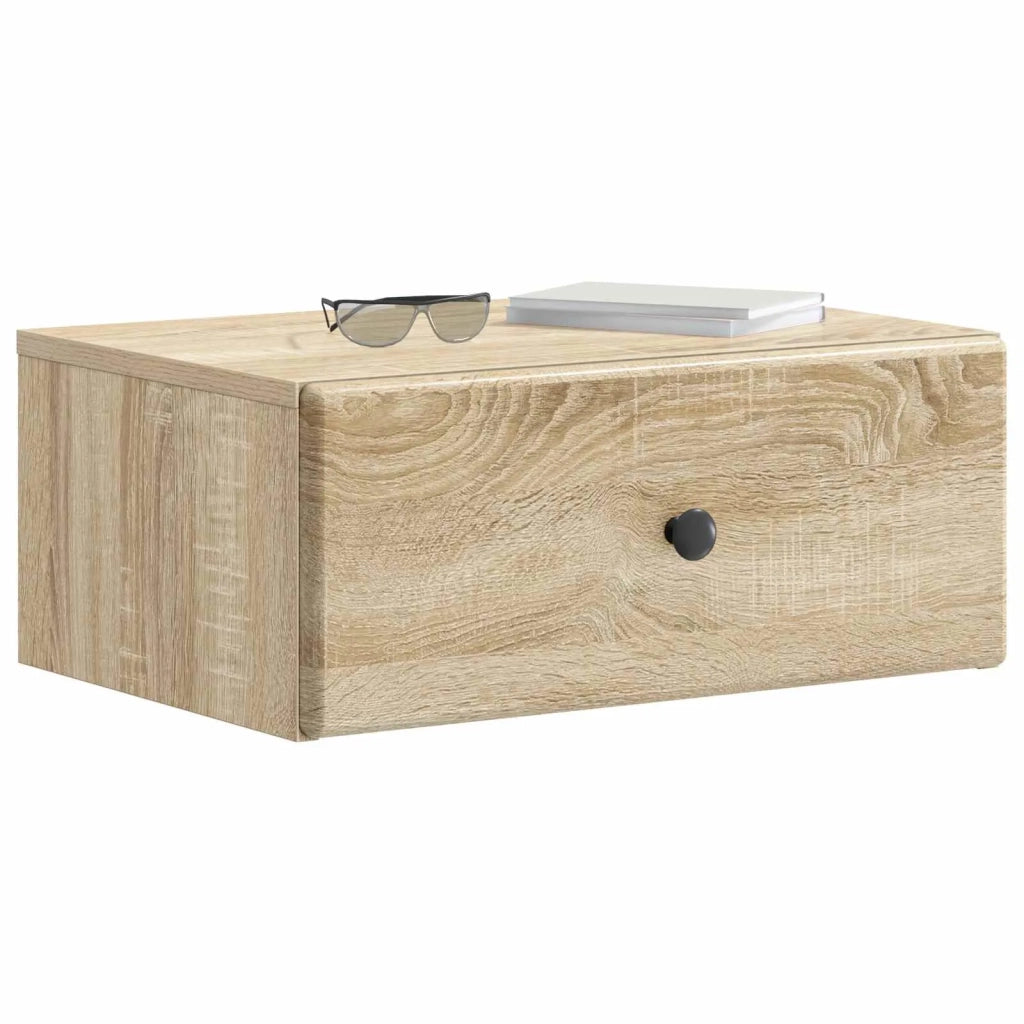 Mobiletto da notte a muro 2 pcs Rovere Sonoma 49 x 34,5 x 20 cm 899130