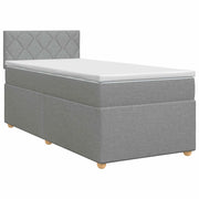 Letto box spring con materasso Grigio Chiaro 90 x 190 cm 3450853