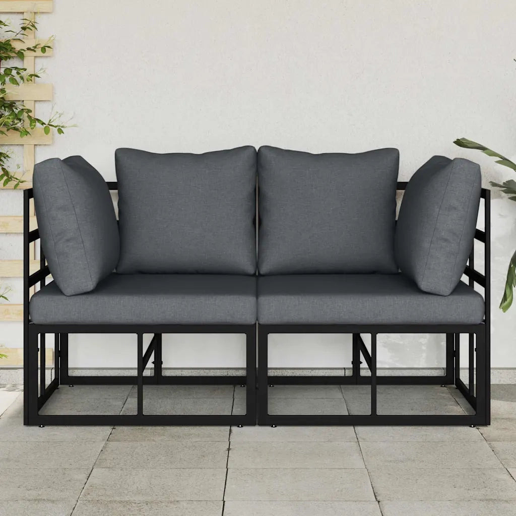 Mobili da Esterno 2 Pezzo Nero e antracite 71,5 x 71,5 x 71 cm CFW9270378