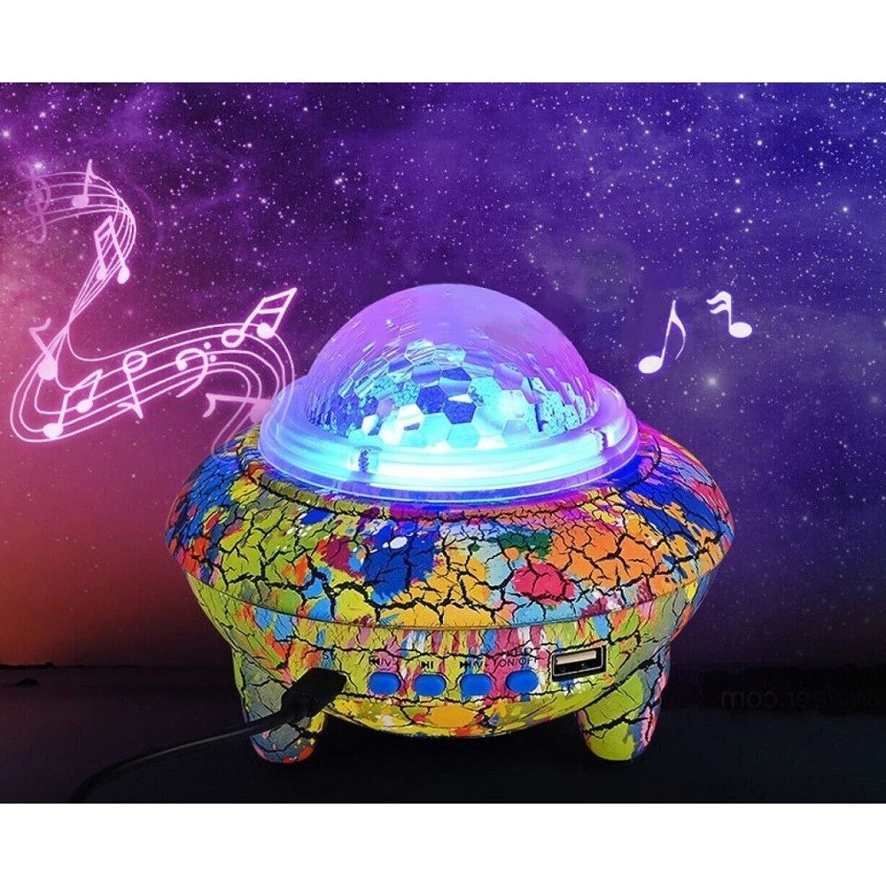 Trade Shop - Proiettore Luci Effetti Led Rgb Cielo Stellato Cassa Bluetooth 10w -