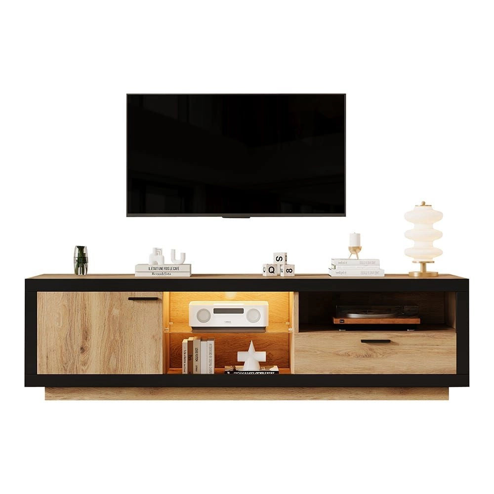 Media center gaming - Xylo - Nero/quercia vetrine per 70"