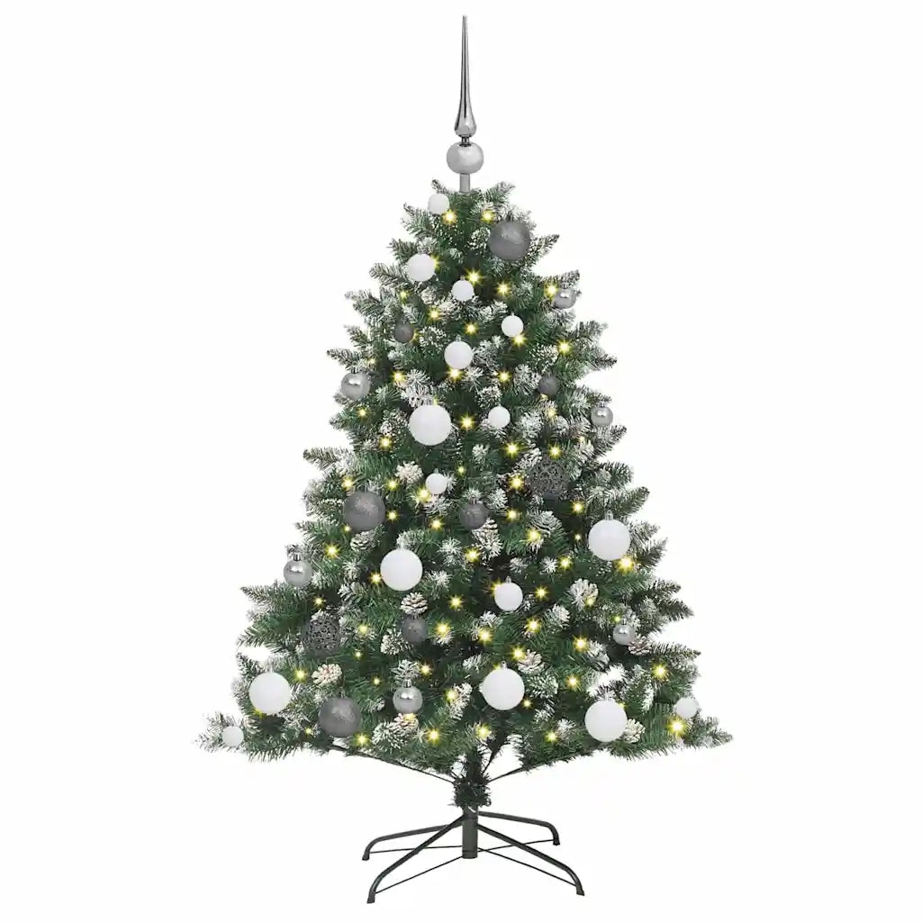 Albero di Natale artificiale con 150 LED Verde 120 cm 3395208