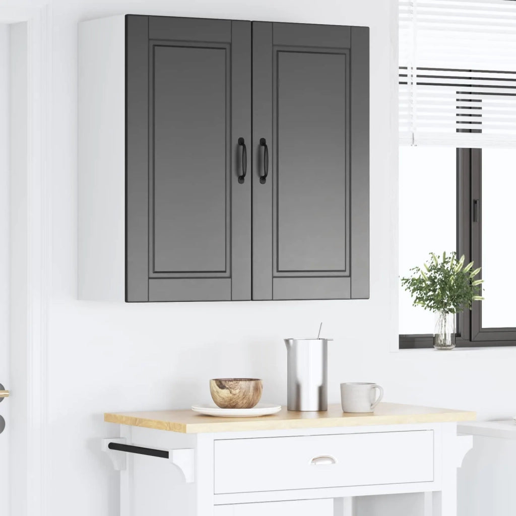 Armadietto a muro PORTO Nero 80 x 31 x 80 cm Legno multistrato