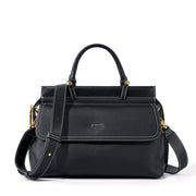 Borsa a tracolla da donna in vera pelle, stile western, nera