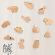 Pomme di legno per cameretta dei bambini - 12 pezzi animali - maniglioni per mobili con viti per cameretta dei bambini