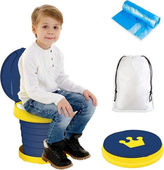 Porta toilet per bambini - Sedia toilette pieghevole con valigetta - Indoor Outdoor Travel Porta toilette per bambini - Blu