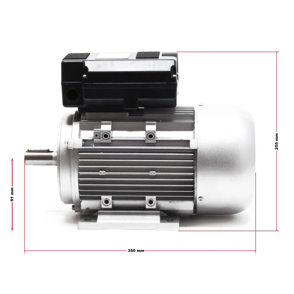Motore elettrico monofase 2 poli 230 V 1,5 kW, condensatore di avviamento 2850 giri/min, avvolgimento in rame