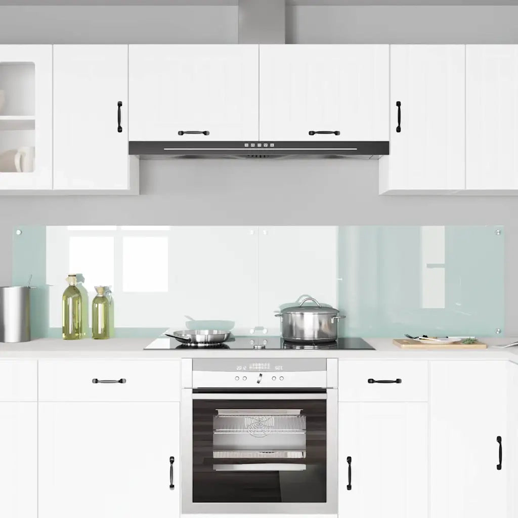 Schienale da cucina 2 pcs Bianco 110 x 50 cm vetro temperato 3415483
