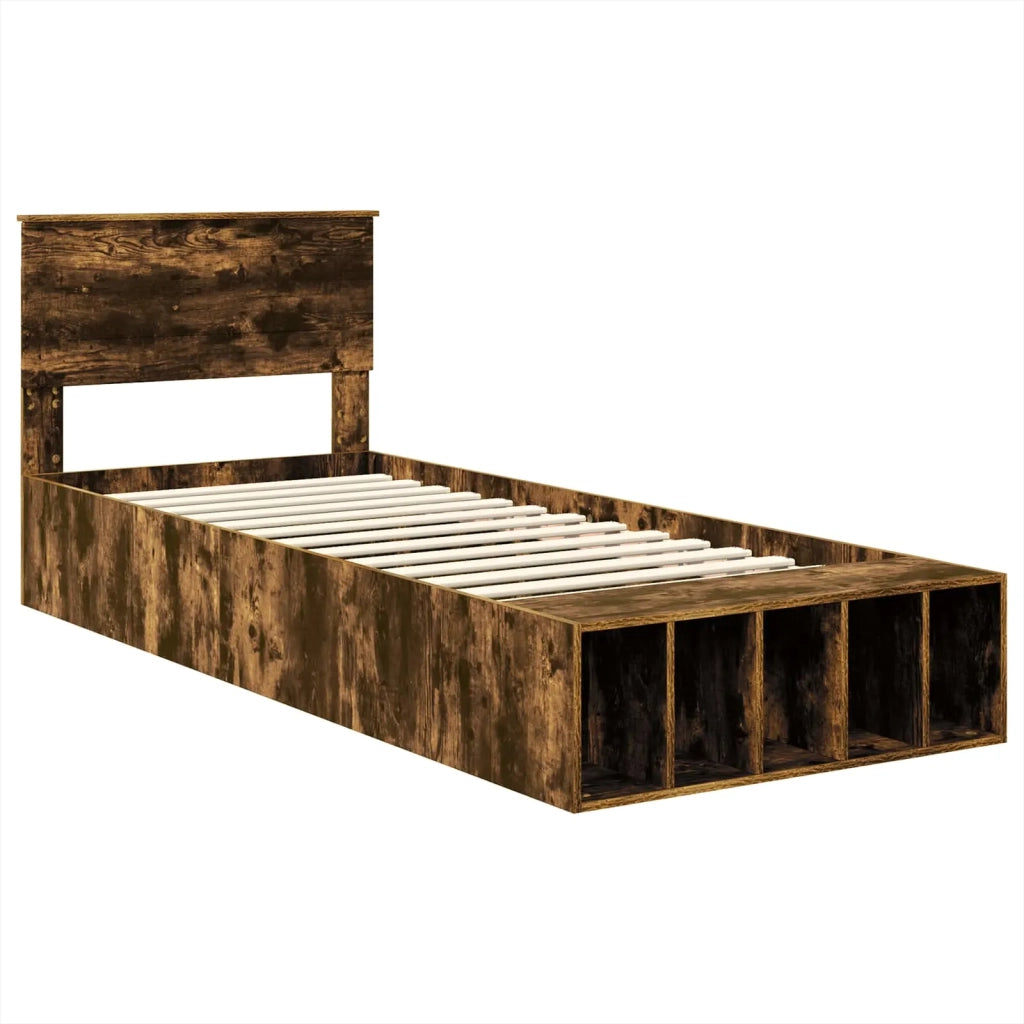 Struttura del letto Rovere fumé 75 x 190 cm Legno multistrato