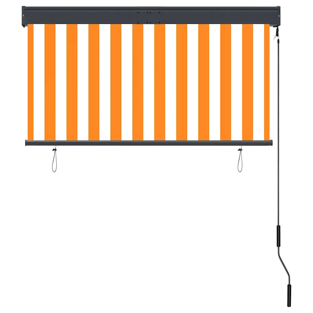 Tenda a Rullo per Esterni 120x250 cm Bianco e Arancione 145963
