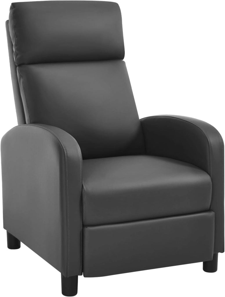 Poltrona Reclinabile a Multilivello, Chaise Longue con Poggiapiedi Regolabile, Poltrona Relax Singolo, Con Schienale Alto, Seduta Imbottita, Lino, Blu, SKS58bl