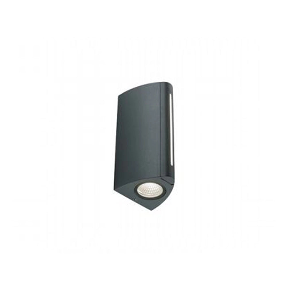 Applique Esterno Moderna Vision Alluminio E Termoplastica Grigio Led 8+4W 4000K
