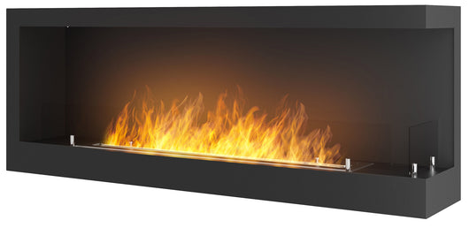 Camino a Bioetanolo da Incasso 120x45 cm Corner 1200 Right Destro Nero