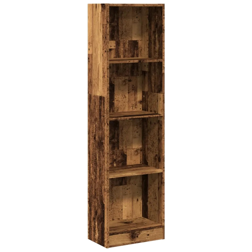 Libreria-Scaffale per Libri-Mobile di Stoccaggio Legno Antico 40x24x176 cm in Legno Multistrato