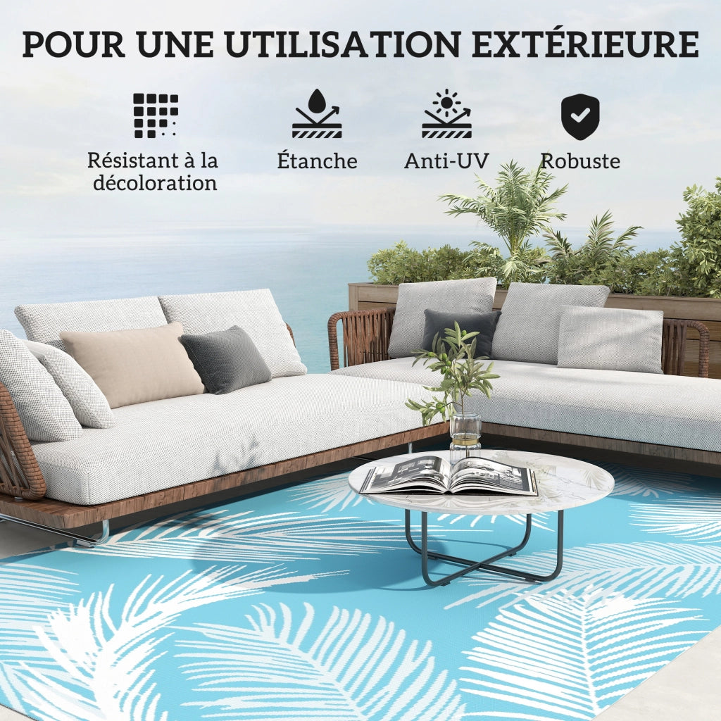 Tappeto esterno reversibile ¨C zephmum ¨C blu 274x182 cm