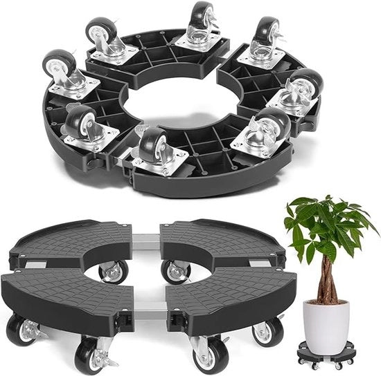 Carrello per piante regolabile con 8 ruote e carico massimo di 200 kg