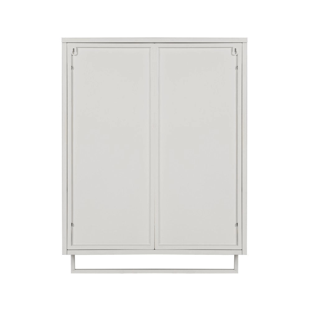 Mobiletto Bagno con Ante in Vetro e Pensile ¨C MINIMAL ¨C Bianco, 60 cm