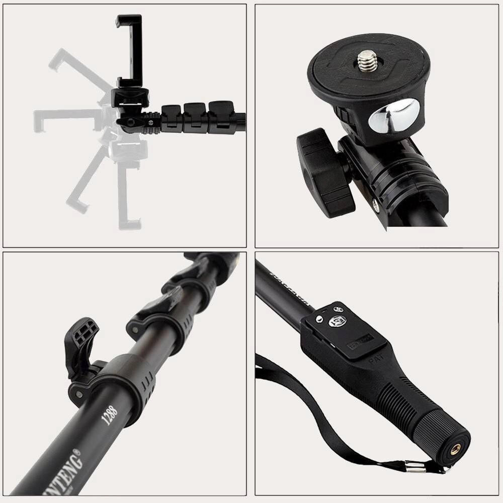 Trade Shop - Asta Per Selfie Bastone Regolabile Telescopico Estensibile Bluetooth Smartphone -