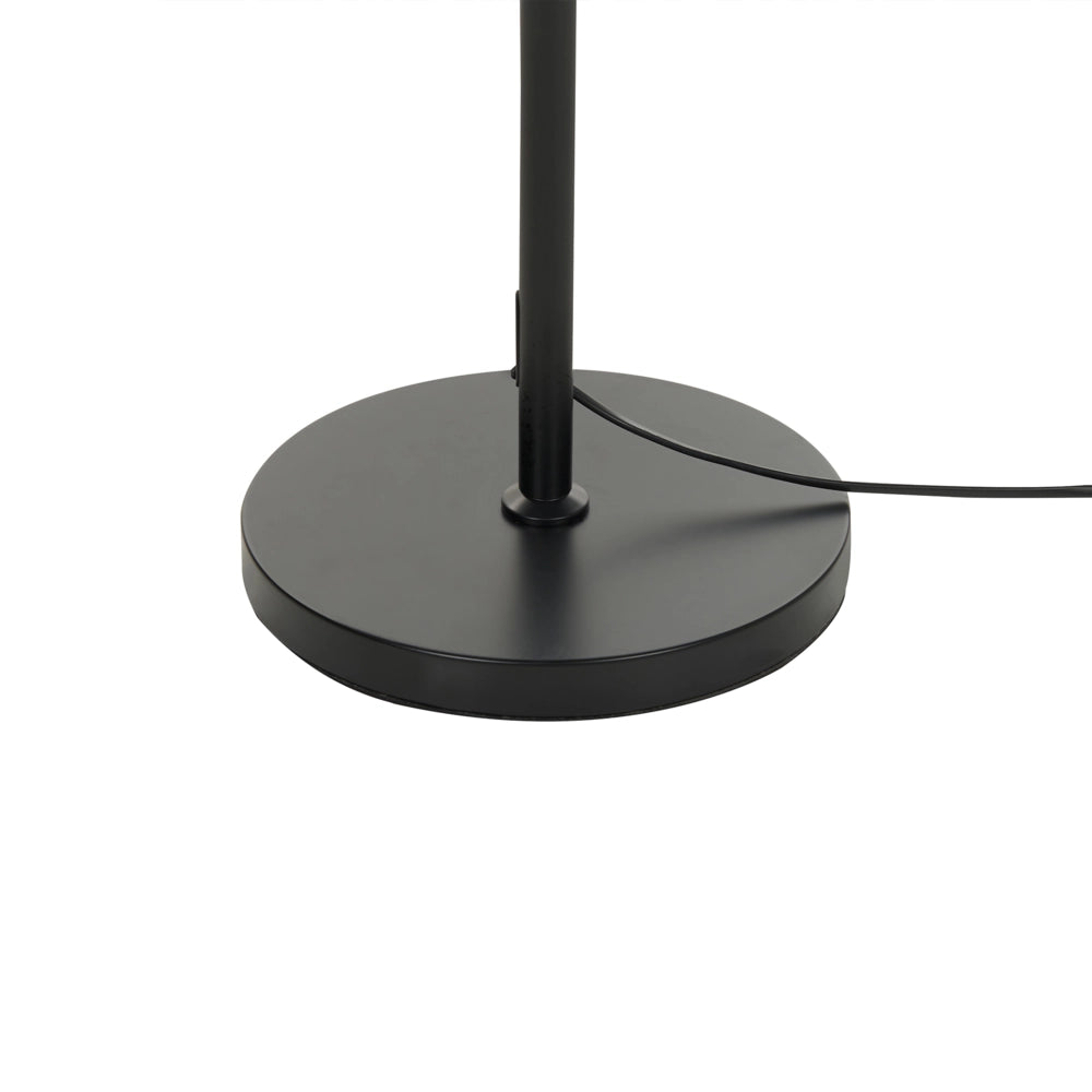 Lampada da terra Base in ferro grigio e nero Paralumi in vetro fumé 2 punti luce Accessori per la casa Illuminazione